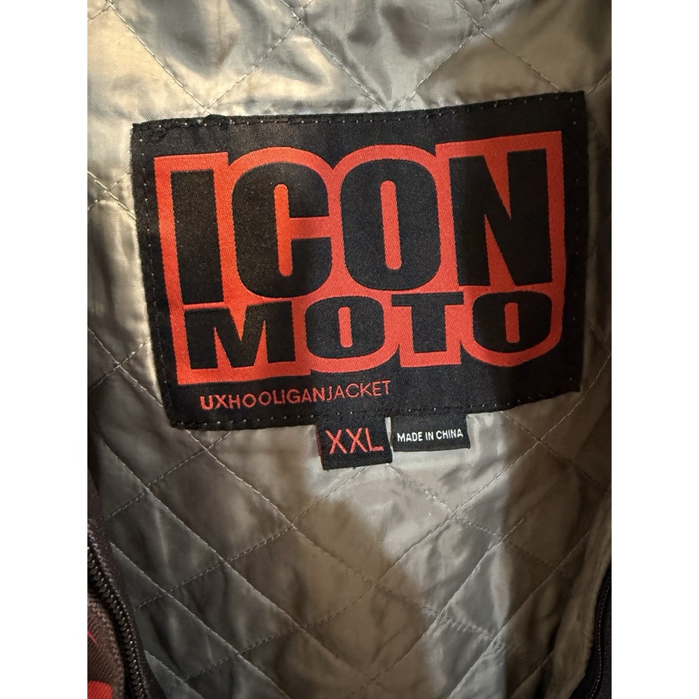 Icon Hooligan Jacket Xxl Moto Motul Vortex Gpr Rx Wiseco Black Red Grunge View 4